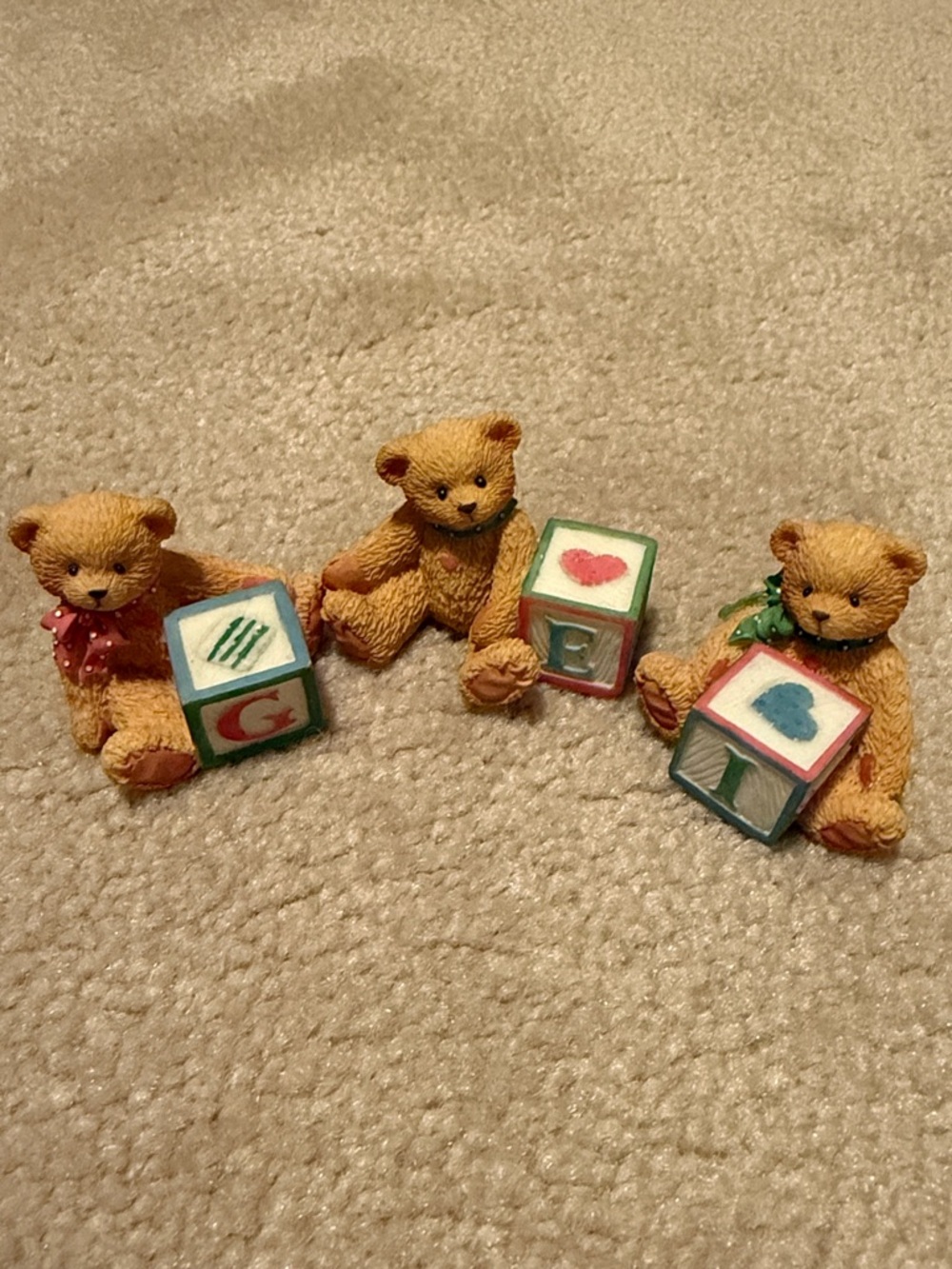 Cherished Teddies Bear with Alphabet Block